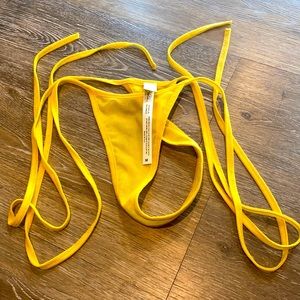 LAINA RAUMA summer luvr lingerie collection 2021 banana yellow side tie thong